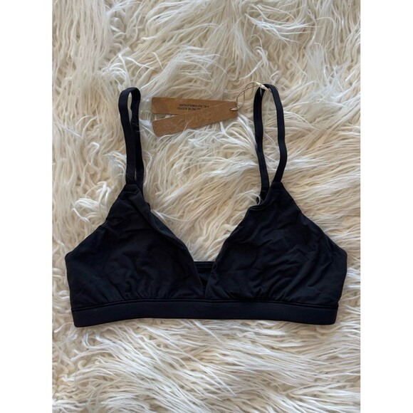 Skims Fits Everybody Triangle Bralette Onyx Size Small - Picture 2 of 8